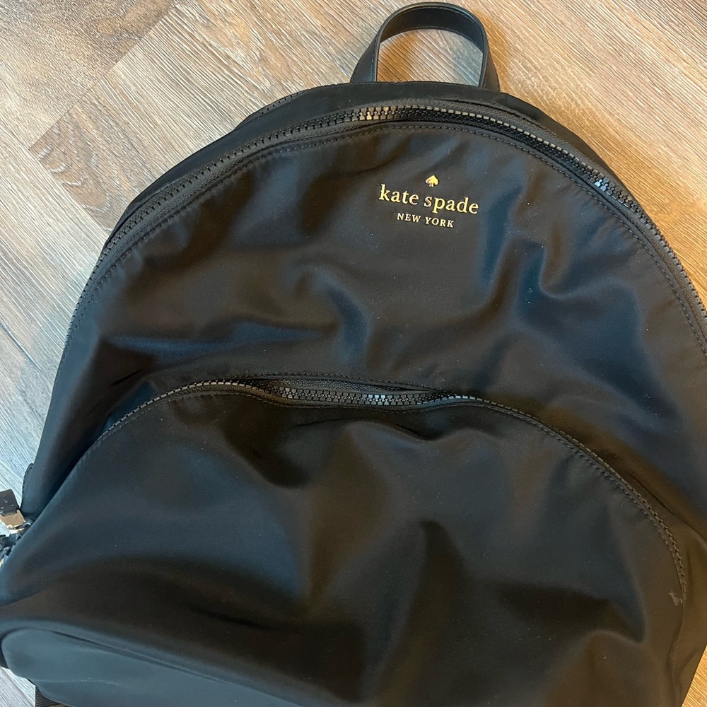 Kate Spade Black Nylon Backpack Sleek Design